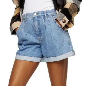Topshop Balloon Fit Denim Shorts